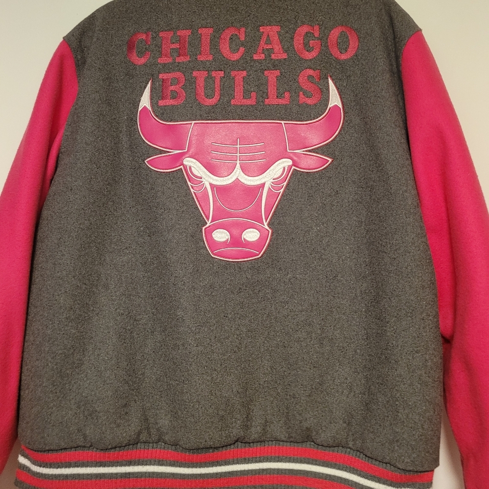 Vintage JH Design NBA Chicago Bulls Wool Blend Reversible Jacket Women's 2XL
